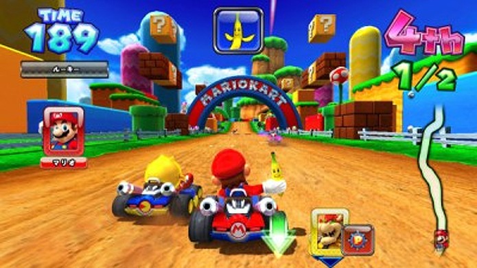 Mario Kart Arcade GP colocava o mascote da Nintendo para disputar corridas com Pac-Man (Foto: Reprodução/Wikipedia)
