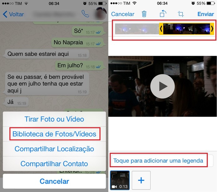Corte seus vídeos e crie uma legenda (Foto: Reprodução/Juliana Pixinine) Corte seus vídeos e crie uma legenda (Foto: Reprodução/Juliana Pixinine)
