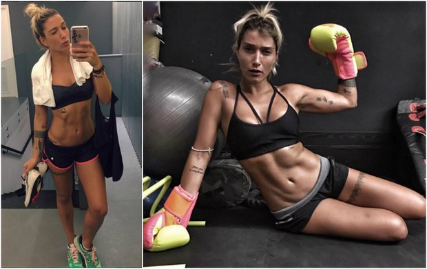 Gabriela Pugliesi antes e depois de engordar dois quilos nas férias (Foto: Reprodução/Instagram)