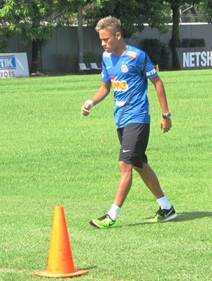 Neymar, Treino Santos (Foto: Lincoln Chaves / Globoesporte.com)
