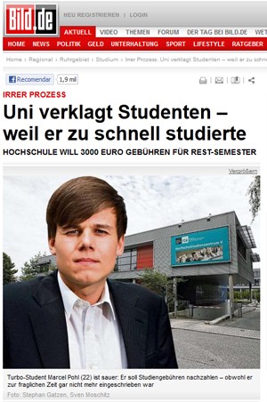 Marcel Pohl, ex-aluno de uma universidade alemã (Foto: Reprodução)