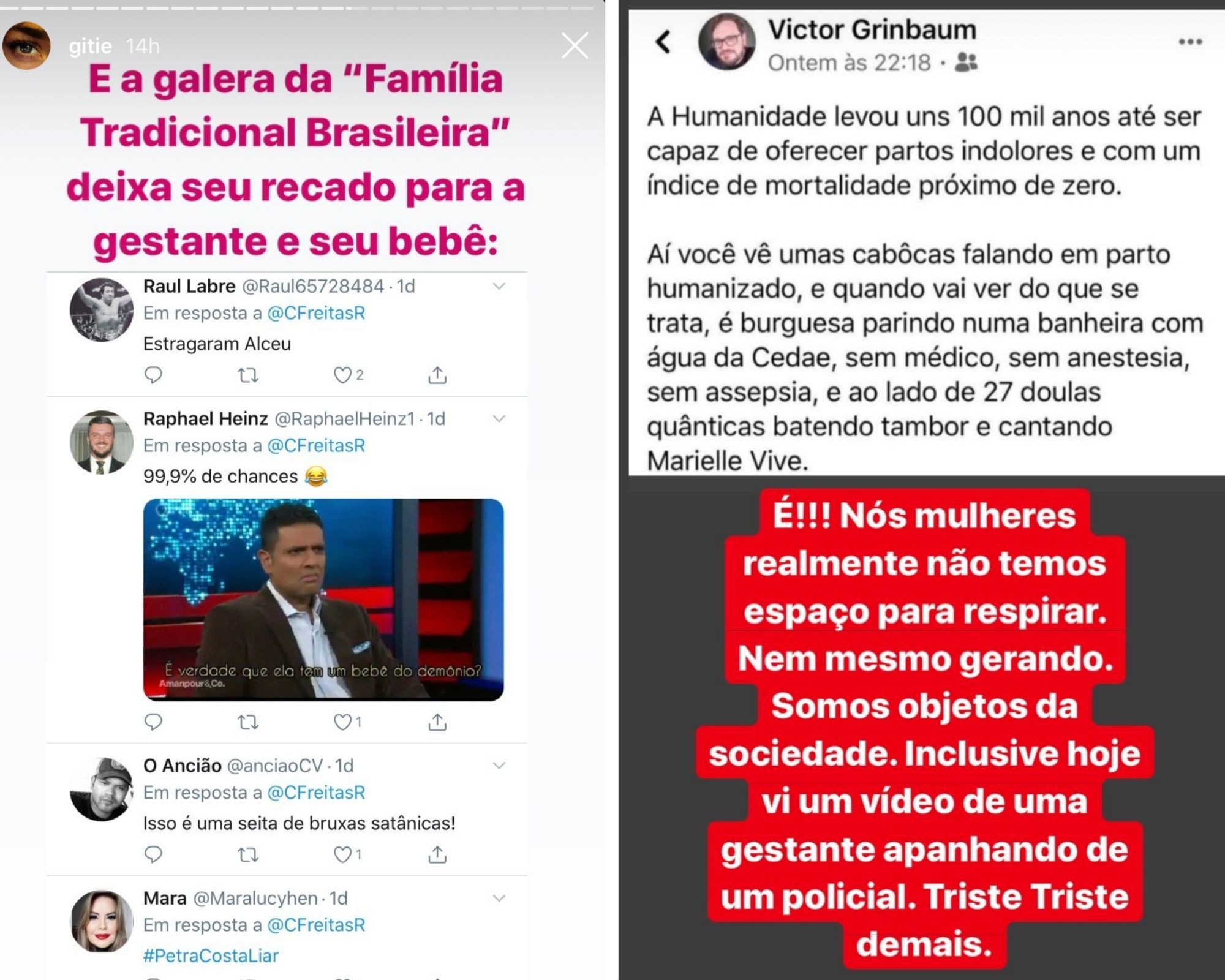 Giselle Itié mostra críticas ao Chá de Bençãos (Foto: Reprodução/Instagram) Giselle Itié mostra críticas ao Chá de Bençãos (Foto: Reprodução/Instagram)