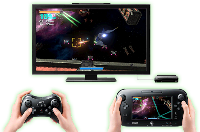 No modo cooperativo de Star Fox Zero um jogador controla a nave e o outro a mira (Foto: Divulgação/Nintendo)