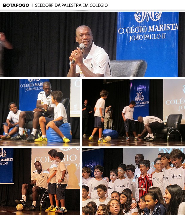 Seedorf  botafogo palestra mosaico (Foto: Thales Soares)