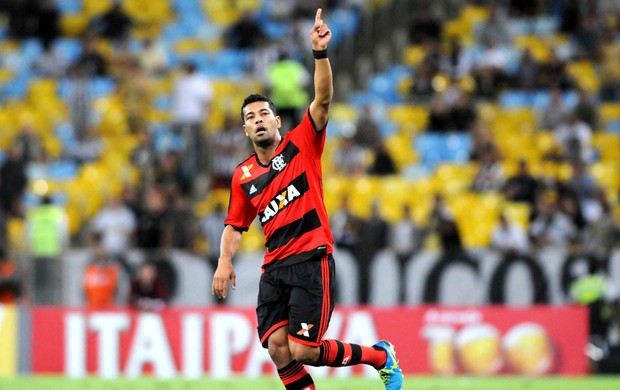 Comemoração André Santos do Flamengo contra o Botafogo (Foto: Andre Durão)