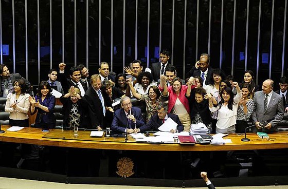 A bancada feminina da Câmara dos Deputados (Foto: Câmara dos Deputados)
