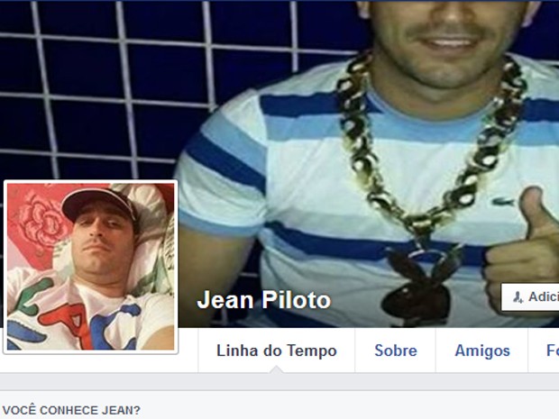 Fotos de Playbou no pefil de Jean Piloto (Foto: Reprodução / Facebook)