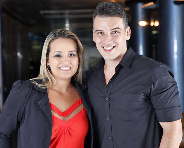 Ricardo Diniz e esposa (Foto: Raphael Dias/Gshow)
