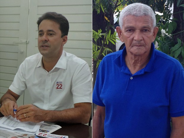 Candidatos do segundo turno nas eleições para Prefeitura de Jaboatão dos Guararapes:  Anderson Ferreira (PR), e Manoel Pereira Neco (PDT) (Foto: Artur Ferraz e Bruno Marinho/G1)