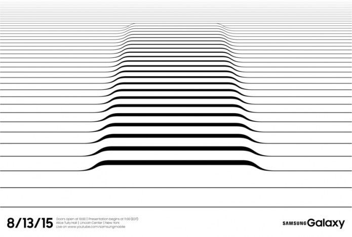 Cartaz do evento Unpacked da Samsung dá pista sobre display curvado do S6 Edge Plus (Foto:Divulgação/Samsung)