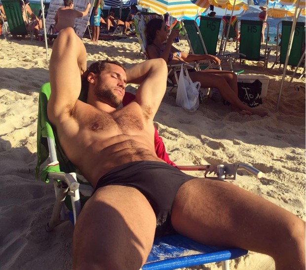 Franco Noriega esteve em abril no Rio de Janeiro e foi à praia de Ipanema (Foto: Reprodução/Instagram)