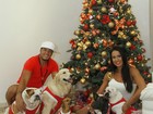 Gracyanne Barbosa e Belo começam as sua celebrações de Natal em casa