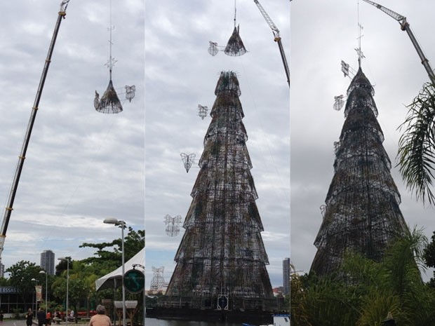G1 - Árvore de Natal da Lagoa recebe estrela de 18 metros e 2,5 toneladas -  notícias em Rio de Janeiro