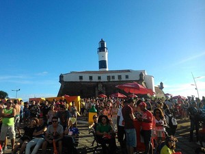 Fan Fest no Farol da Barra, em Salvador (Foto: Yuri Girardi/G1)