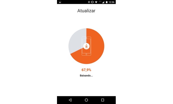 App JBL Connect baixando pacote de atualização da caixa de som (Foto: Reprodução/Raquel Freire)