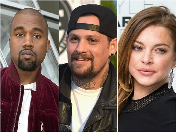 Kanye West, Benji Madden e Lindsay Lohan (Foto: Getty Images)