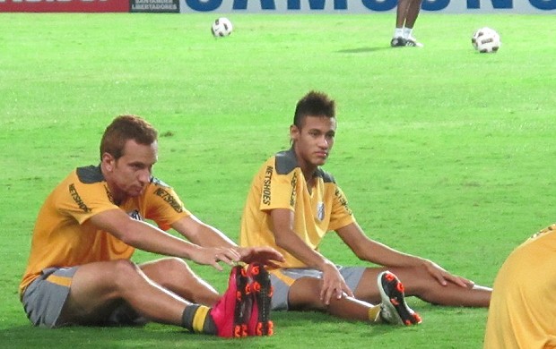 neymar ze eduardo love, treino santos (Foto: Adilson Barros/Globoesporte.com)