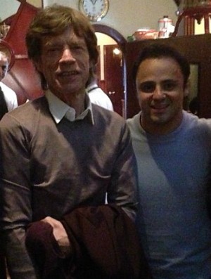 Felipe Massa em jantar com Mick Jagger (Foto: Reprodução / Instagram)