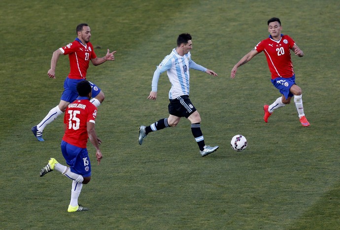 Messi Argentina x Chile Copa América (Foto: Reuters)