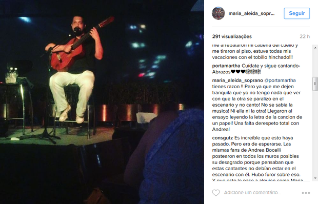 Maria Aleida desabafa em seu Instagram (Foto: Reprodução/Instagram/maria_aleida_soprano)