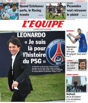 Capa do LEquipe com Leonardo (Foto: Reprodução)