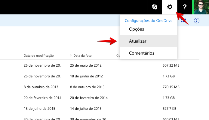 Acesse a opção de atualização de plano do OneDrive (Foto: Reprodução/Helito Bijora)