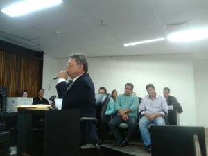 Ex-deputado chama acusados de bandidos em depoimento (Foto: Carolina Sanches/G1)