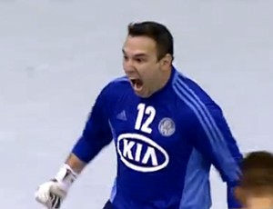 goleiro Eduardo, Palmeiras, Futsal (Foto: Reprodução SporTV)