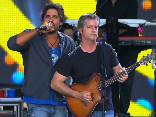 Dupla Victor e Léo é a segunda atração do Festival Villa Mix, em Goiânia, Goiás (Foto: Reprodução/TV Anhanguera)