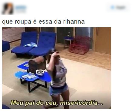 Meme da roupa de Rihanna no Rock in Rio (Foto: Reprodução / Twitter)