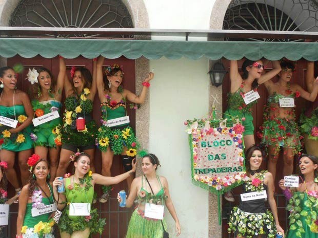 Meninas criaram o bloco das trepadeiras no Centro do Rio (Foto: Arquivo pessoal)