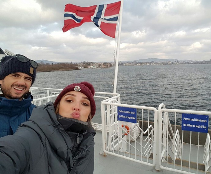 Rafa Brites e Felipe Andreoli na Noruega (Foto: Arquivo Pessoal)