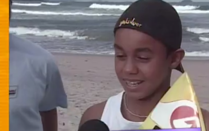 Wiggolly Dantas GuiGui criança surfista surfe (Foto: Reprodução/ TV Vanguarda) Wiggolly Dantas GuiGui criança surfista surfe (Foto: Reprodução/ TV Vanguarda)