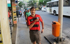Rafael Diniz torcedor do Flamengo que veio de Brasilia  (Foto: Cauê Rademaker)