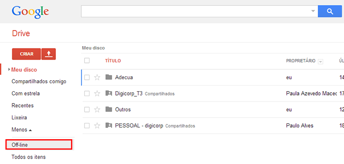 Selecione Offline (Foto: Reprodução/Paulo Alves)