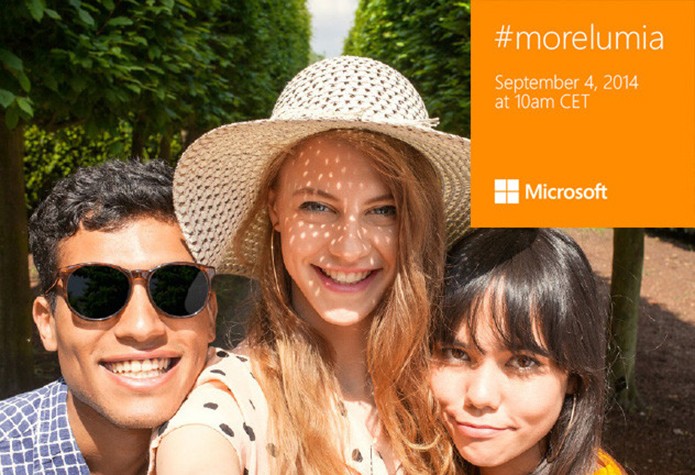 Microsoft divulgou convite supostamente fotografado com a câmera frontal do Lumia 730 (Foto: Divulgação/Microsoft)