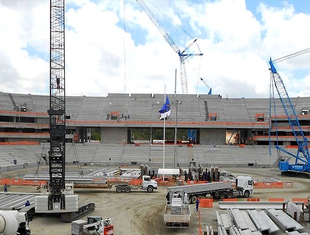 obras estádio Arena Pernambuco Copa do Mundo 2014 (Foto: Arena)