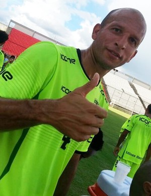 atacante Fábio Júnior, Minas Futebol de Sete Lagoas. (Foto: Rodrigo Franco/TV Globo Minas)