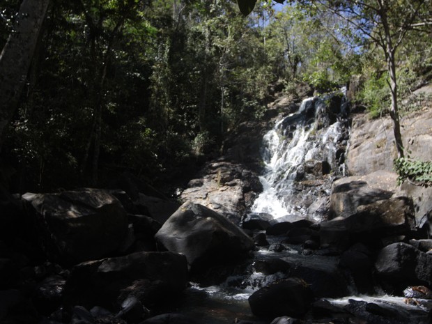 Cachoeira dos Macacos é local privado com entrada gratuita (Foto: Pâmela Fernandes/ G1)