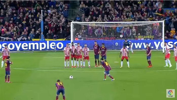 Top-10 gols falta Messi Barcelona