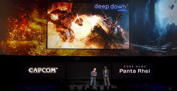 Yoshi Ono, produtor de 'Street Fighter', mostra novo game 'Deep Down', da Capcom. (Foto: Reprodução)