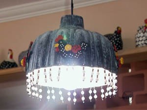 Lamparina feito com filtro de café (Foto: Reprodução EPTV)