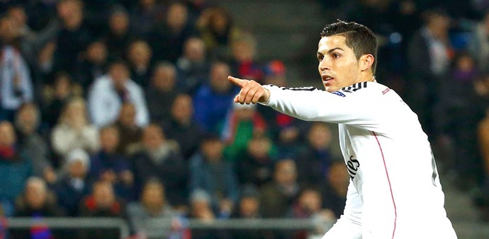 Cristiano Ronaldo comemora gol do Real Madrid contra o Basel (Foto: Agência Reutes)