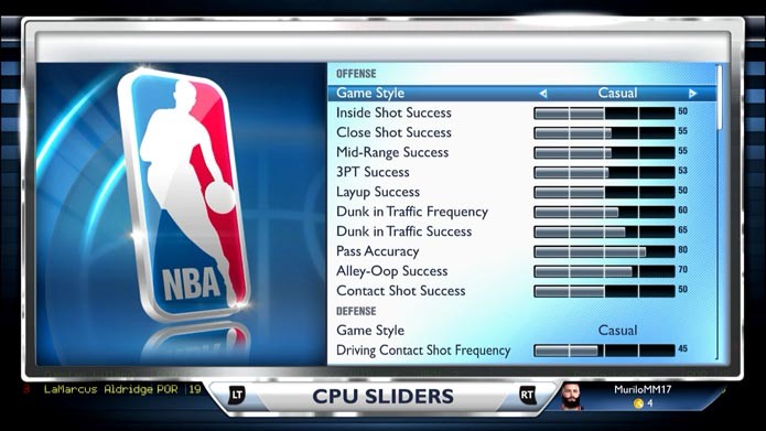 NBA 2K14: como personalizar as regras e dificuldade do game (Foto: Reprodução/Murilo Molina)