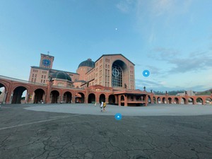 Fotos 360º permitem “tour” virtual pelo Santuário Nacional de Aparecida (Foto: Reprodução/TV Vanguarda)