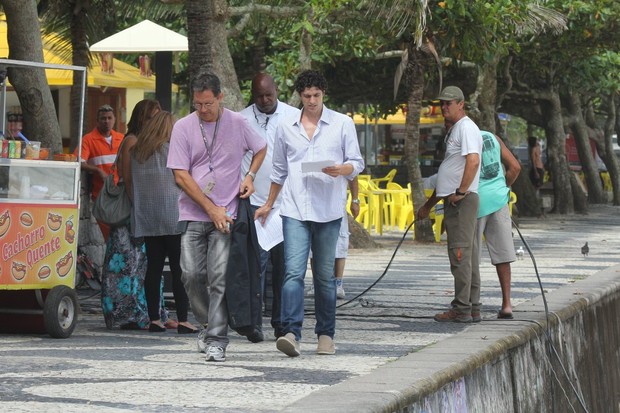 Gravação Salve Jorge com Glória Pires e Reynaldo Gianecchine (Foto: Delson Silva / Agnews)