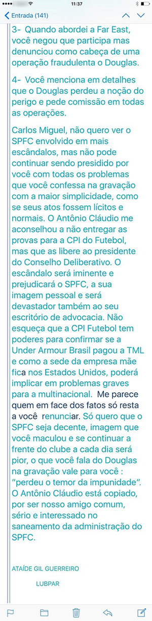 Conversa e-mail São Paulo 2 (Foto: Globoesporte.com)
