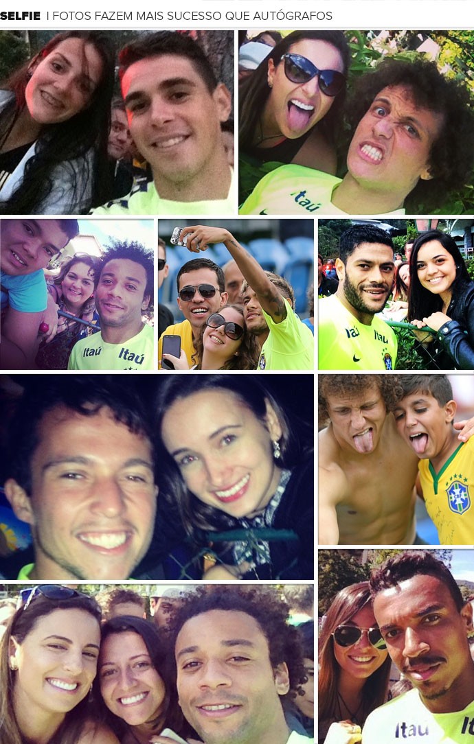 Mosaico selfie Seleção Brasil (Foto: Instagram)