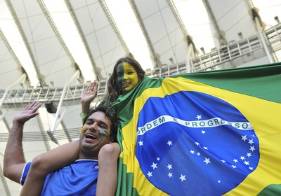 Torcedores no amistoso entre Brasil e Inglaterra, de 2 de junho (Foto: uda Mendes/LatinContent/Getty Images)