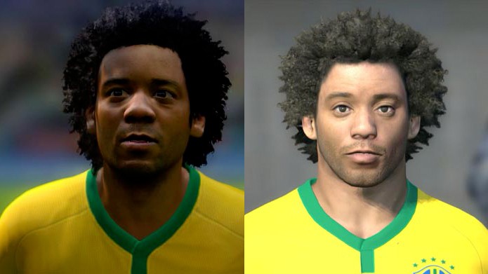Com moral, Marcelo exibe seu vistoso penteado com qualidade nas duas versões (Foto: Reprodução/Murilo Molina)